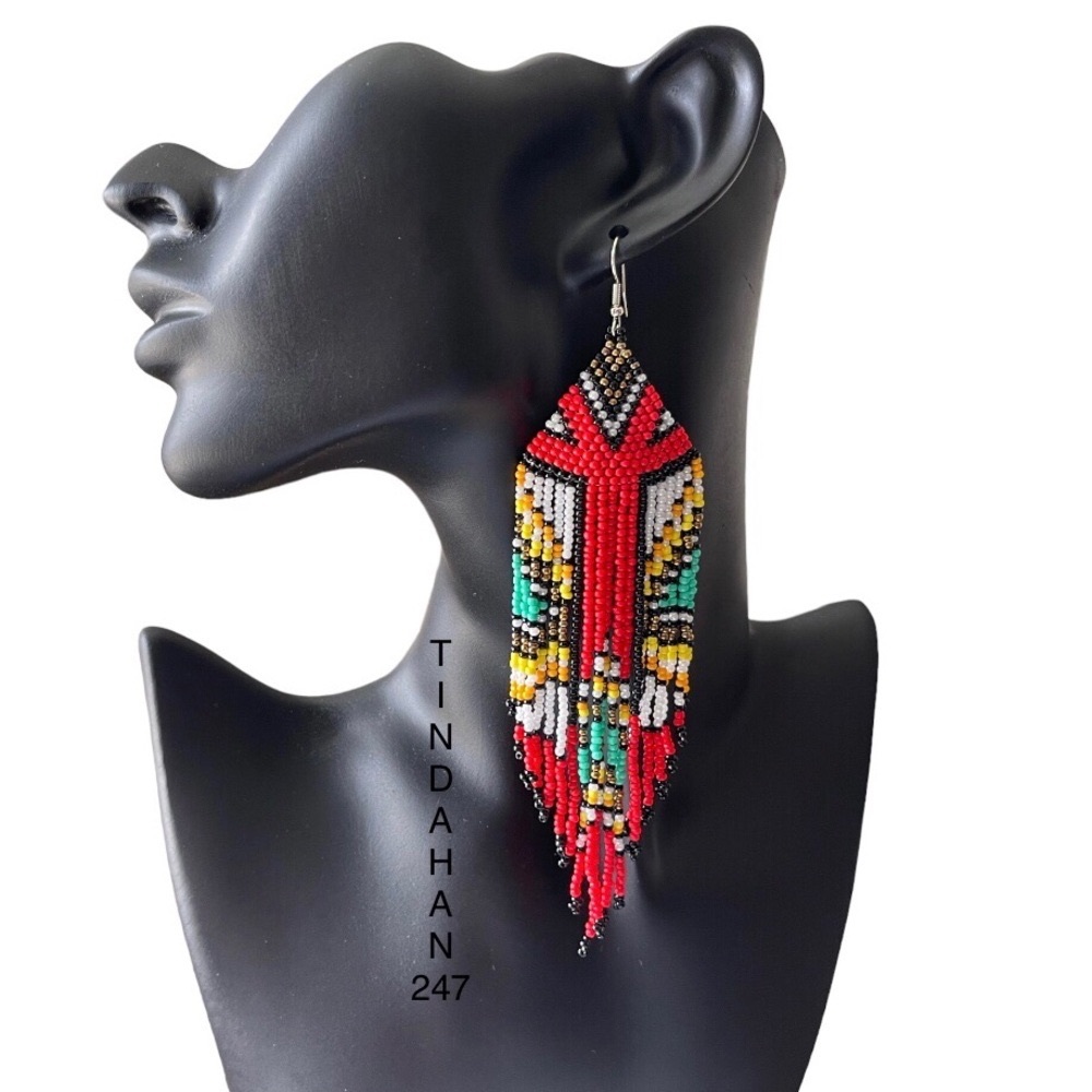 Aztec Traditional Native Earrings‎ Womens Intricately and carefully detailed.